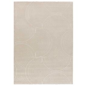 Tapis intérieur ATTICGO blanc rectangulaire scandinave 160x230 cm ZEN