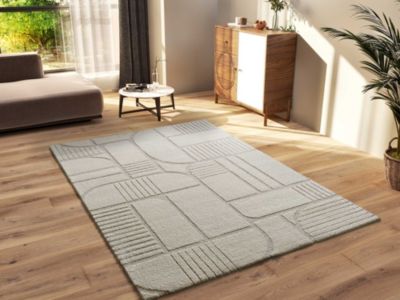 Tapis intérieur ATTICGO blanc rectangulaire scandinave 80x150 cm SNOWY