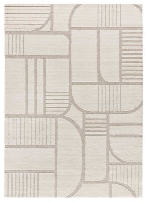 Tapis intérieur ATTICGO blanc rectangulaire scandinave 80x150 cm SNOWY
