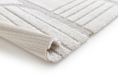 Tapis intérieur ATTICGO blanc rectangulaire scandinave 80x150 cm SNOWY