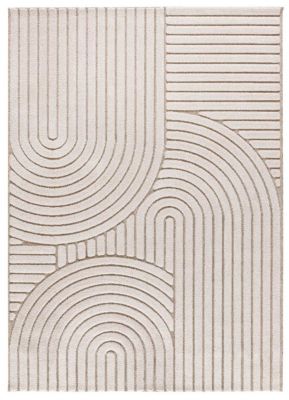 Tapis intérieur ATTICGO blanc rectangulaire scandinave avec relief 80x150 cm DIENA