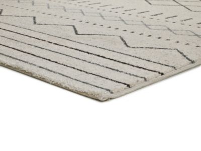 Tapis intérieur ATTICGO blanc rectangulaire éthnique 60x120 cm AKKA