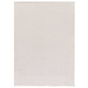 Tapis intérieur ATTICGO blanc rectangulaire uni 160x220 cm CORALINE