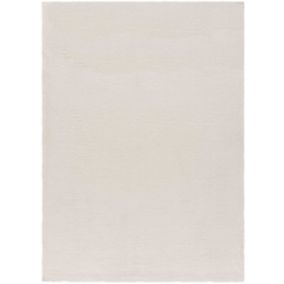 Tapis intérieur ATTICGO blanc rectangulaire uni 50x80 cm XIANA