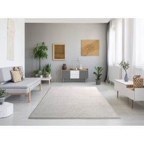 Tapis intérieur ATTICGO blanc rectangulaire uni 80x150 cm MONTANA