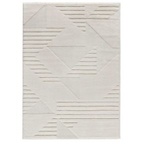 Tapis intérieur ATTICGO crème rectangulaire géométrique 120x170 cm NUMA