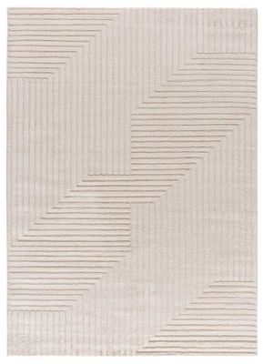 Tapis intérieur ATTICGO crème rectangulaire géometrique avec relief 160x230 cm VERONA