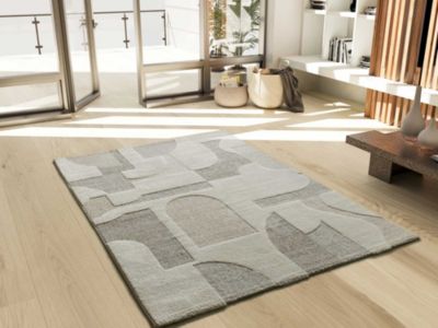 Tapis intérieur ATTICGO crème rectangulaire géometrique avec relief 160x230 cm VERONA