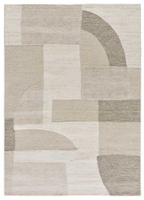 Tapis intérieur ATTICGO crème rectangulaire géometrique avec relief 160x230 cm VERONA