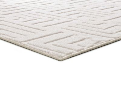 Tapis intérieur ATTICGO crème rectangulaire géometrique avec relief 60x110 cm ESTILO