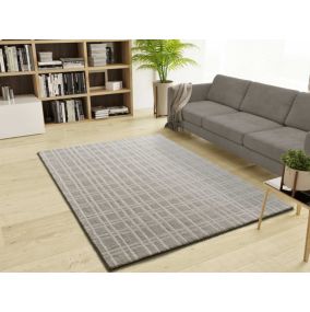 Tapis intérieur ATTICGO crème rectangulaire scandinave 120x170 cm CALEDONIA