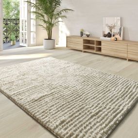 Tapis intérieur ATTICGO crème rectangulaire scandinave 160x230 cm LIMA