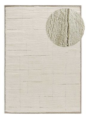 Tapis intérieur ATTICGO crème rectangulaire scandinave 200x290 cm CANDELA