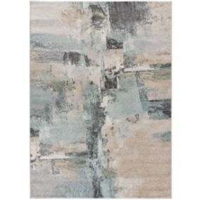 Tapis intérieur ATTICGO gris rectangulaire abstrait 120x170 cm AYDIN