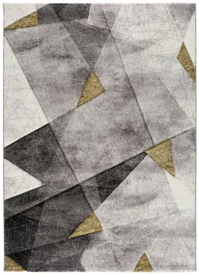 Tapis intérieur ATTICGO gris rectangulaire abstrait 160x230 cm BIANCA