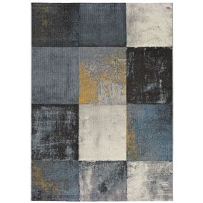 Tapis intérieur ATTICGO gris rectangulaire géométrique 115x160 cm ADRA