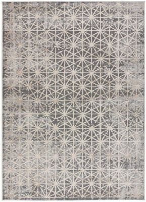 Tapis intérieur ATTICGO gris rectangulaire géométrique 140x200 cm PAULA