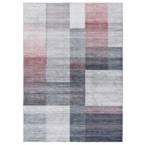 Tapis intérieur ATTICGO gris rectangulaire géometrique 140x200 cm CLASS