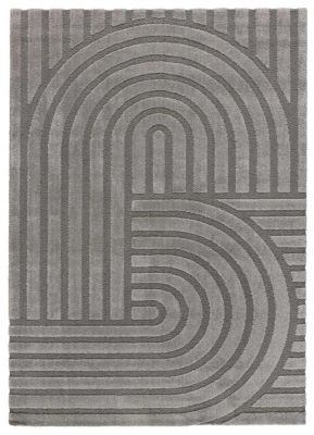 Tapis intérieur ATTICGO gris rectangulaire scandinave 80x150 cm SNOWY