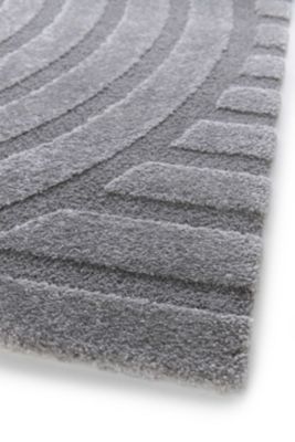 Tapis intérieur ATTICGO gris rectangulaire scandinave 80x150 cm SNOWY