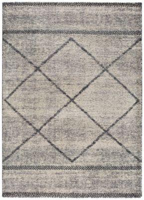 Tapis intérieur ATTICGO gris rectangulaire éthnique 80x150 cm KASBAH