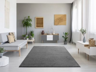 Tapis intérieur ATTICGO gris rectangulaire uni 120x170 cm MONTANA
