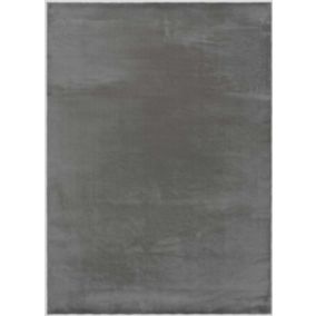 Tapis intérieur ATTICGO gris rectangulaire uni 80x150 cm XIANA