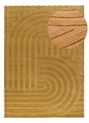Tapis intérieur ATTICGO moutarde rectangulaire scandinave 120x170 cm SNOWY