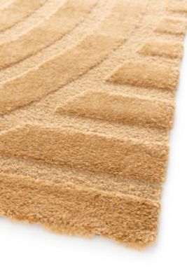 Tapis intérieur ATTICGO moutarde rectangulaire scandinave 120x170 cm SNOWY