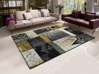 Tapis intérieur ATTICGO multicolore rectangulaire abstrait 120x170 cm BIANCA