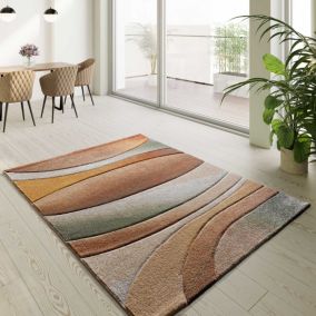 Tapis intérieur ATTICGO multicolore rectangulaire abstrait 160x230 cm SORA