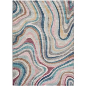 Tapis intérieur ATTICGO multicolore rectangulaire abstrait 60x120 cm PARMA