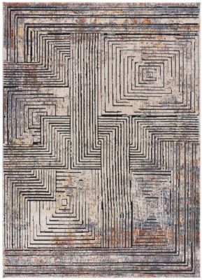 Tapis intérieur ATTICGO multicolore rectangulaire abstrait 77x150 cm TRUVA