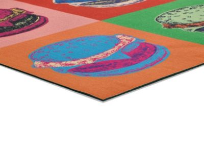 Tapis intérieur ATTICGO multicolore rectangulaire Dessins hamburgers 52x200 cm RICCI