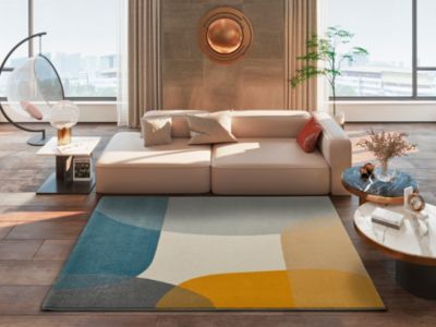 Tapis intérieur ATTICGO multicolore rectangulaire géométrique 80x150 cm MONIC
