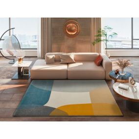 Tapis intérieur ATTICGO multicolore rectangulaire géométrique 80x150 cm MONIC