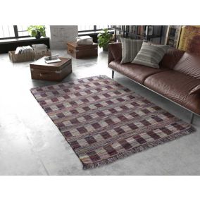 Tapis intérieur ATTICGO multicolore rectangulaire éthnique 120x160 cm RECRAFT