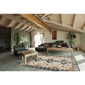 Tapis intérieur ATTICGO multicolore rectangulaire éthnique 135x195 cm ANTALIA