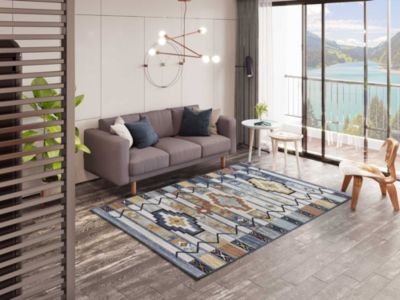 Tapis intérieur ATTICGO multicolore rectangulaire éthnique 160x230 cm MABEL