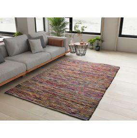 Tapis intérieur ATTICGO multicolore rectangulaire éthnique 60x110 cm REUNITE