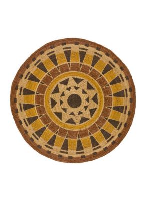 Tapis intérieur ATTICGO multicolore rond ethnique diam.120 cm TONGA