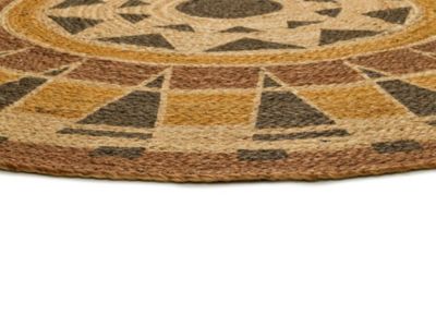 Tapis intérieur ATTICGO multicolore rond ethnique diam.120 cm TONGA