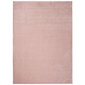 Tapis intérieur ATTICGO rose rectangulaire uni 140x200 cm MONTANA