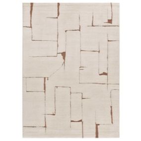 Tapis intérieur ATTICGO rouille rectangulaire scandinave 120x170 cm CANDELA