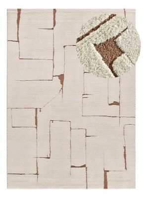Tapis intérieur ATTICGO rouille rectangulaire scandinave 160x230 cm CANDELA