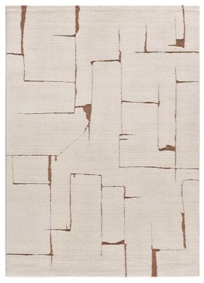 Tapis intérieur ATTICGO rouille rectangulaire scandinave 200x290 cm CANDELA