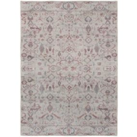 Tapis intérieur ATTICGO terracotta rectangulaire vintage 80x150 cm MANDALA