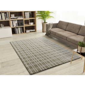 Tapis intérieur ATTICGO vert rectangulaire scandinave 80x150 cm CALEDONIA