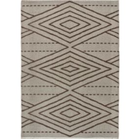 Tapis intérieur ATTICGO vison rectangulaire éthnique 120x170 cm LUX