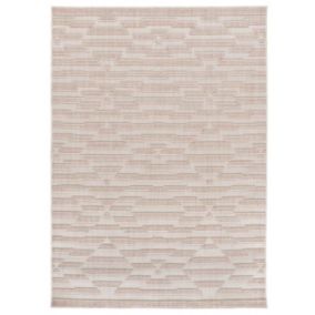 Tapis intérieur ATTICGO vison rectangulaire éthnique avec relief 154x230 cm ELEMENT